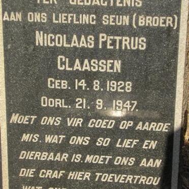 CLAASSEN Nicolaas Petrus 1928-1947