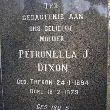 DIXON Petronella J. néé THERON 1894-1979