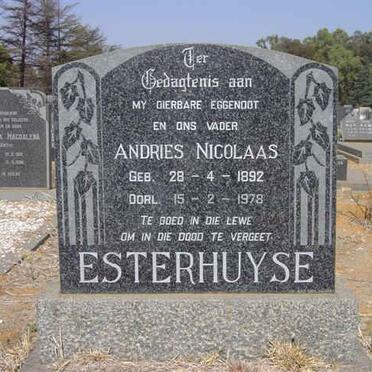 ESTERHUYSE Andries Nicolaas 1892-1978