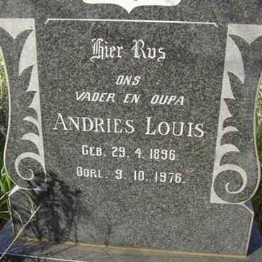 ERASMUS Andries Louis 1896-1976
