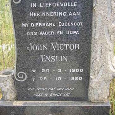 ENSLIN John Victor 1900-1980