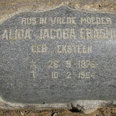 ERASMUS Alida Jacoba néé EKSTEEN 1876-1954
