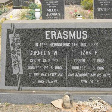 ERASMUS Izak P. 1908-1986 &amp; Cornelia W. 1913-1980