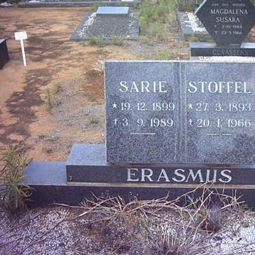 ERASMUS Stoffel 1893-1966 &amp; Sarie 1899-1989