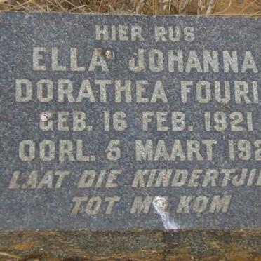 FOURIE Ella Johanna Dorathea 1921-1921
