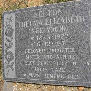 FELTON Thelma Elizabeth nee YOUNG 1927-1971