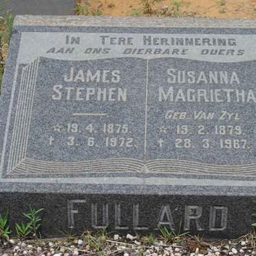 FULLARD James Stephen 1875-1972 &amp; Susanna Magrietha VAN ZYL 1879-1967