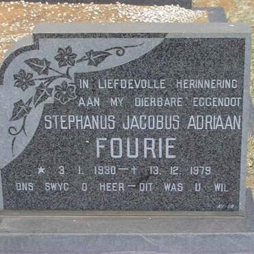 FOURIE Stephanus Jacobus Adriaan 1930-1979