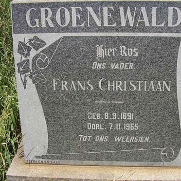 GROENEWALD Frans Christiaan 1891-1965