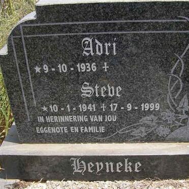 HEYNEKE Steve 1941-1999 &amp; Adri 1936-