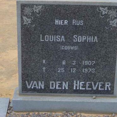 HEEVER Louisa Sophia, van den nee GOUWS 1907-1973