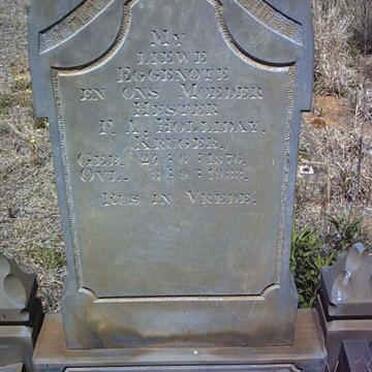 HOLLIDAY Hester F.A. nee KRUGER 1876-1933