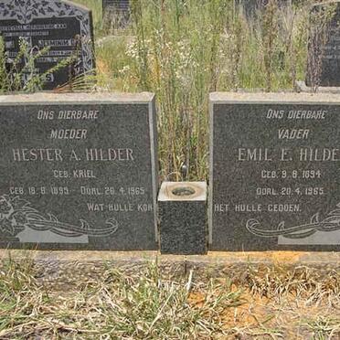 HILDER Emil E. 1894-1965 &amp; Hester A. KRIEL 1895-1965