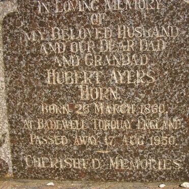 HORN Hubert Ayers 1860-1950