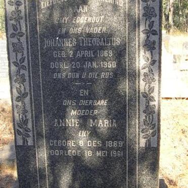 HATTINGH Johannes Theobaltus 1869-1950 &amp; Annie Maria 1869-1961