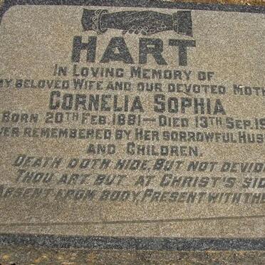 HART Cornelia Sophia 1881-1950
