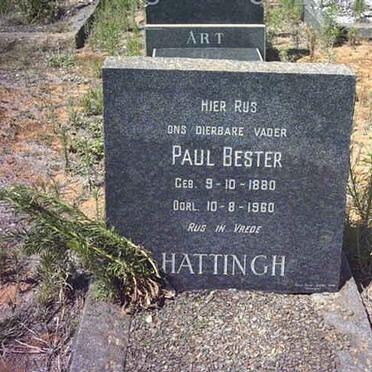 HATTINGH Paul Bester 1880-1960