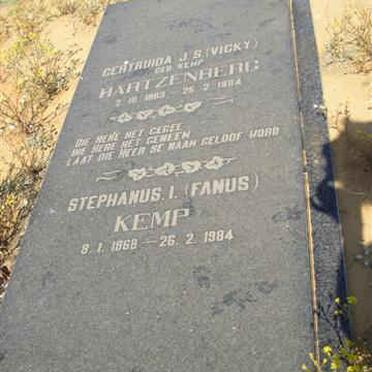 HARTZENBERG Gertruida J.S. nee KEMP 1963-1984 :: KEMP Stephanus I. 1??8-1984