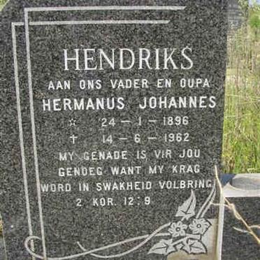 HENDRIKS Hermanus Johannes 1896-1962