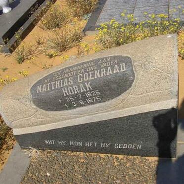 HORAK Matthias Coenraad 1926-1975