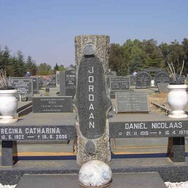 JORDAAN Daniël Nicolaas 1919-1978 &amp; Regina Catharina 1922-2006