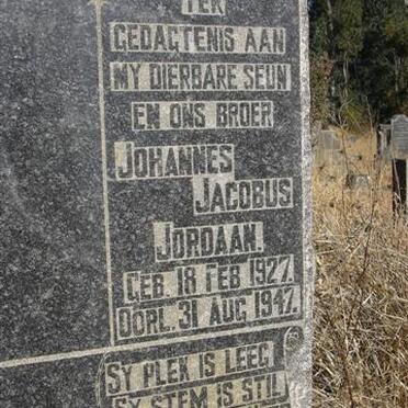 JORDAAN Johannes Jacobus 1927-1947