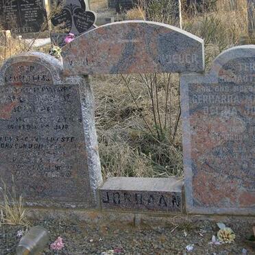 JORDAAN Johannes Jacobus 1882-1945 &amp; Gerharda Magdalena Delina BRIEL 1888-1972