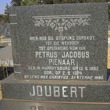 JOUBERT Petrus Jacobus Pienaar 1893-1974
