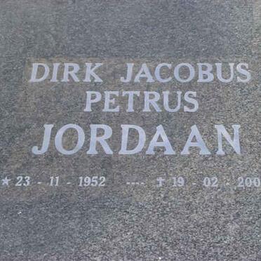 JORDAAN Dirk Jacobus Petrus 1957-2006