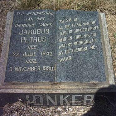 JONKER Jacobus Petrus 1847-1930