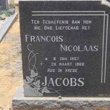 JACOBS Francois Nicolaas 1907-1968