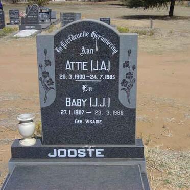 JOOSTE J.A. 1900-1985 &amp; J.J. VISAGIE 1907-1988