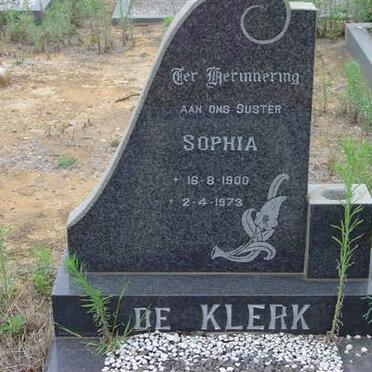 KLERK Sophia, de 1900-1973