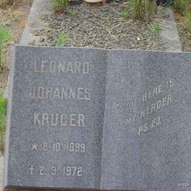 KRUGER Leonard Johannes 1899-1972