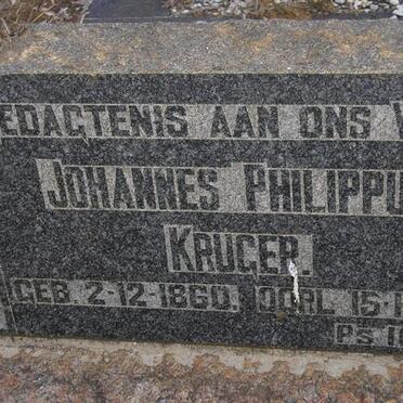 KRUGER Johannes Philippus 1860-1947