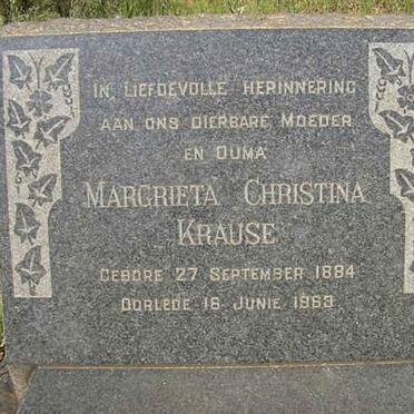 KRAUSE Magrieta Christina 1884-1963
