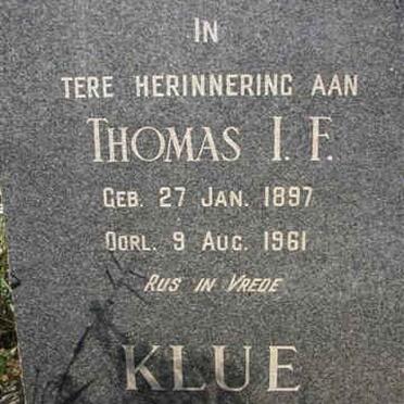 KLUE Thomas I.F. 1897-1961