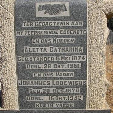 KOEKEMOER Aletta Catharina néé STANDER 1874-1951