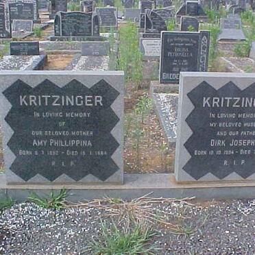 KRITZINGER Dirk Josephus 1904-19? &amp; Amy Phillippina