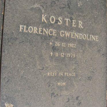 KOSTER  Florence Gwendoline 1922-1979