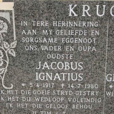 KRÜGER Jacobus Ignatius 1917-1980