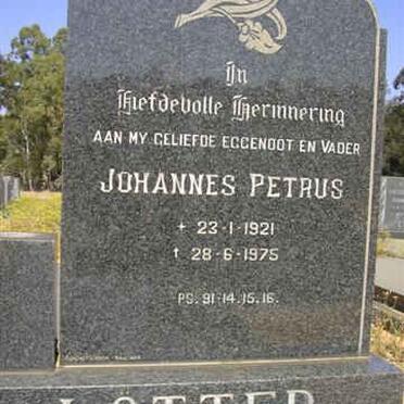 LOTTER Johannes Petrus 1921-1975
