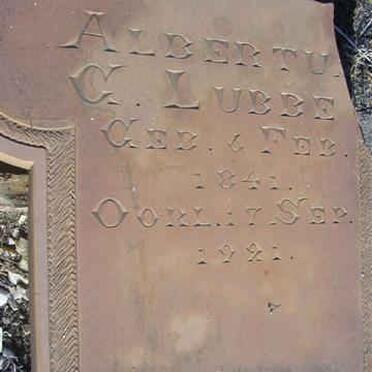 LUBBE Albertus G. 1841-1921