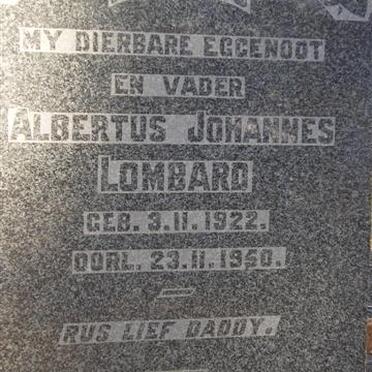LOMBARD Albertus Johannes 1922-1950