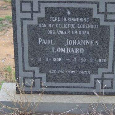 LOMBARD Paul Johannes 1905-1976