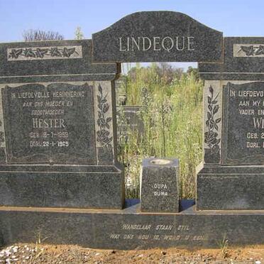 LINDEQUE Willem 1889-1962 &amp; Hester 1893-1969