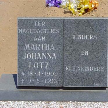 LOTZ Martha Johanna 1909-1993