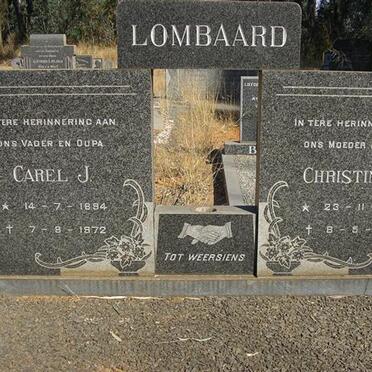 LOMBARD Carel J. 1894-1972 &amp; Christina E. 1903-1972
