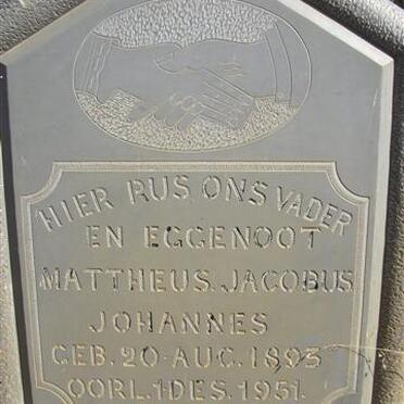 MEŸER Mattheus Jacobus Johannes 1893-1951