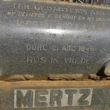 MERTZ Jacobus Johannes 1896-1949